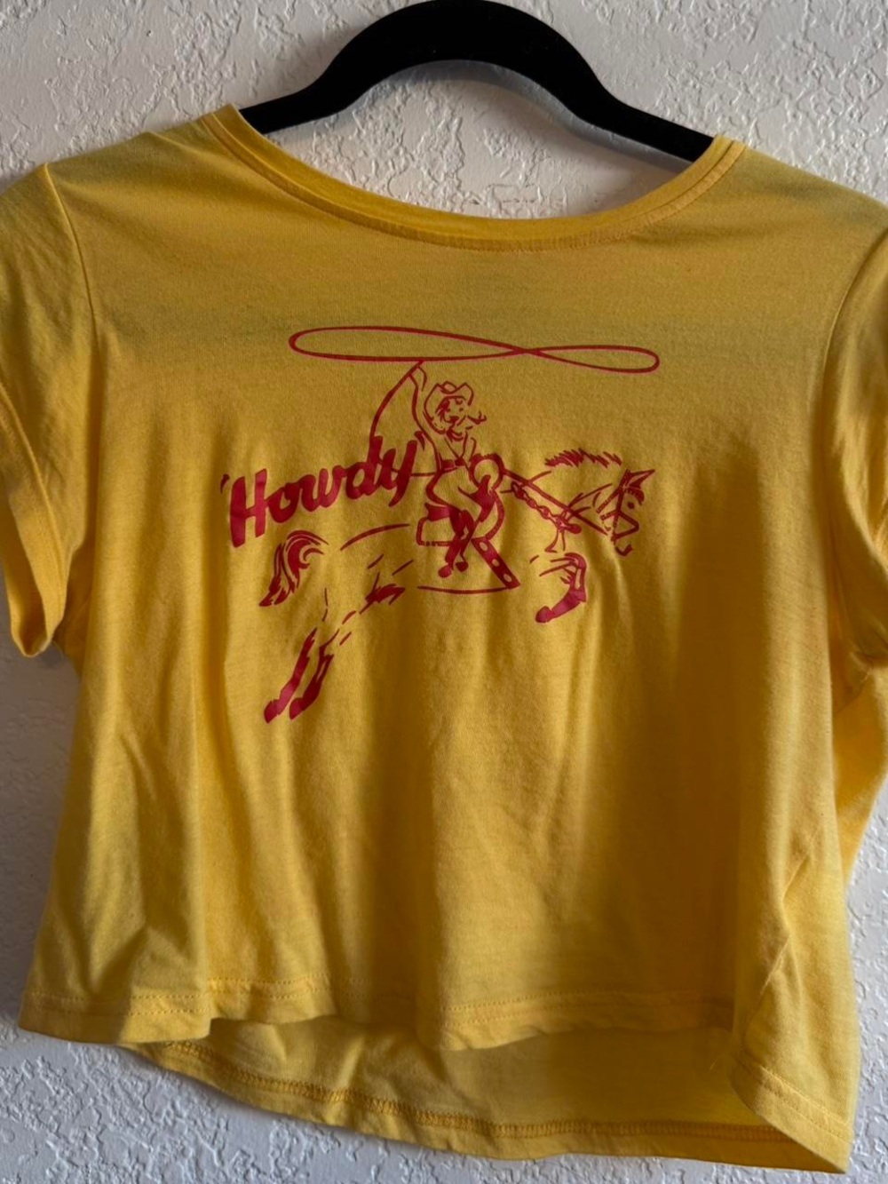 Yellow 'Howdy' Graphic Short Sleeve Tee